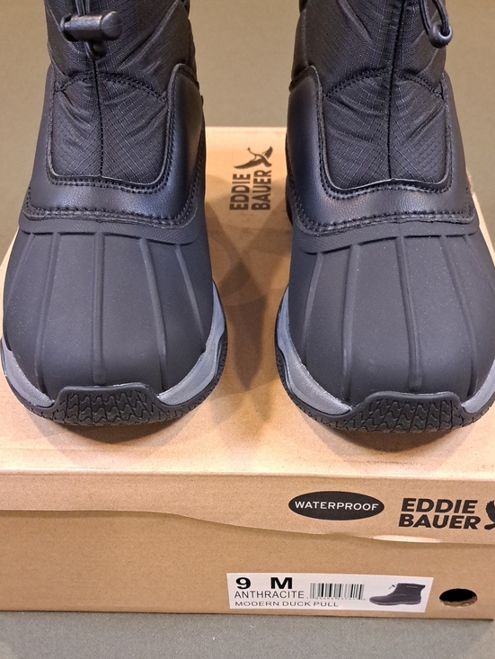 Eddie Bauer Anthracite Modern Duck Pull Boot - Color: Black - Size: Men 9